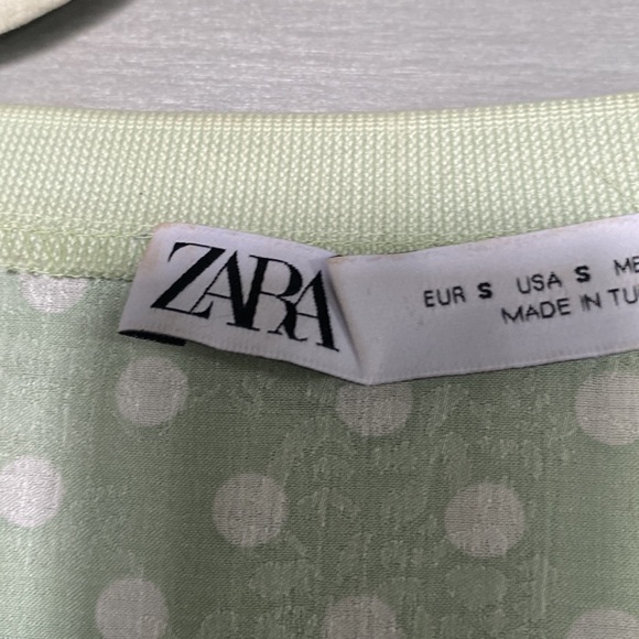Zara polka dot top in mint green - Picture 4 of 4